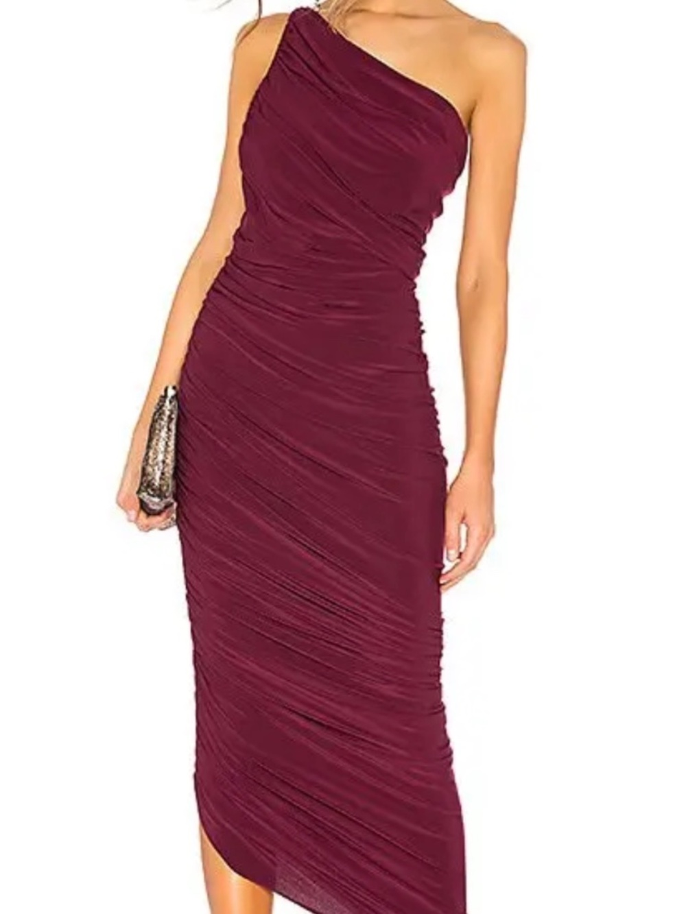 Norma Kamali Diana Gown in Plum